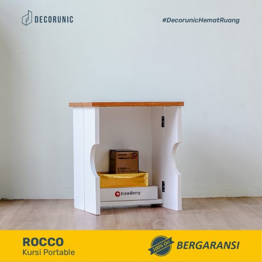 Rocco Mini Foldable Chair Kursi Lipat Portable Minimalis Dengan Hidden Storage